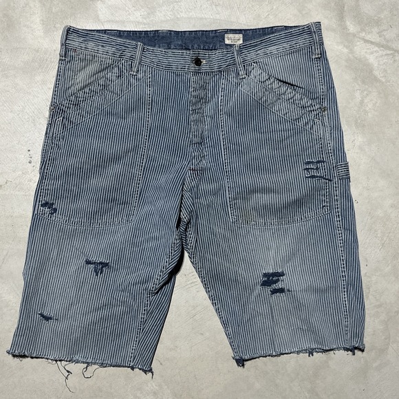 Polo Ralph Lauren Other - Polo Ralph Lauren Hickory Stripe Naval Clothing Carpenter SZ 38 Denim Shorts